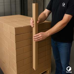 Recycled Wood <b>Corner</b> <b>Protectors</b> 120 cm X 4 cm Protective Edges for Pallets and Packaging Eco-Friendly Carton <b>Corner</b> Edge - Product Image 2