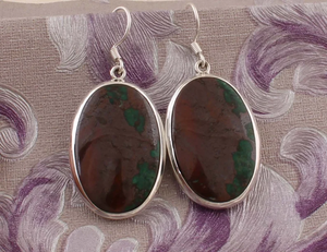 <b>Top</b> Quality Amazing chrysocolla Gemstone 925 Sterling Silver Antique Silver Wedding Beautiful <b>Earring</b> Ready to Ship - Product Image 5