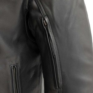 Veste en cuir pour homme respirante, imperméable et coupe-vent, hiver, 100% haute qualité, couleur unie, design décontracté, personnalisable à la vente - Product Image 3