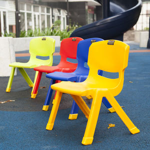 Chaises en plastique légères et bon marché pour enfants, salon, chambre à coucher, multicolores, 46 cm, antidérapantes, portables - Product Image 2