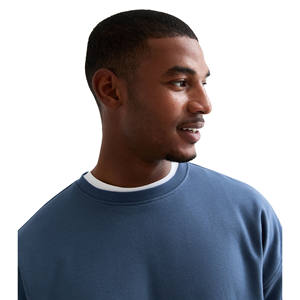 เสื้อสเวตเชิ้ตคอกลมทรงหลวมสำหรับผู้ชาย ผ้าฝ้ายฟลีซหนานุ่ม เป็นมิตรต่อสิ่งแวดล้อม ระบายอากาศได้ดี สกรีนโลโก้ได้ สไตล์ลำลองแนวสตรีทแวร์ - Product Image 3