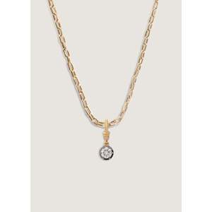 Roselle Black Rhodium Round Diamond Pendant <b>Necklace</b> Elegant Diamond Charms Collection - Product Image 5