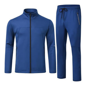 Ensembles de survêtements pour hommes Ensemble de survêtements 2 pièces avec fermeture à glissière et pantalon à col montant - Product Image 6