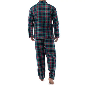 Ropa de dormir con pantalones de cintura elástica para dormir y ropa de descanso Conjunto de pijama de algodón suave para hombres Ropa de dormir de manga larga para hombres - Product Image 4