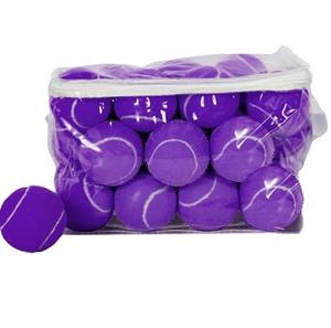 Pelota DE TENIS suave para jugadores al aire libre de goma de Color púrpura en blanco de bádminton, pelotas de juguete para mascotas, cinta de críquet, pelota de tenis con logotipo personalizado - Product Image 1