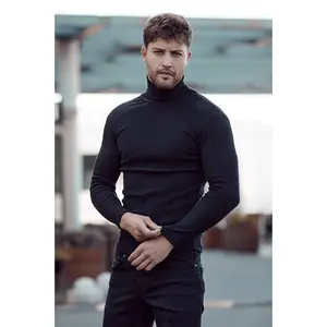 Turtleneck Sweater for Men Black Color Regular fit Premium Quality Made in Turkey S-M-X-XL
