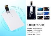 USB ad alta velocità 3.0 Flash Pen Drive Memory Stick tipo carta di credito Memory Stick Standard 2GB 4GB 8GB 16GB 32GB 64GB 128GB