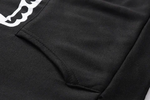 Premium Basics algodón mezclado para hombre recortado espuma Logo Sudadera con capucha con agarre lateral algodón sin cordón dobladillo esponjoso impreso cómodo - Product Image 5