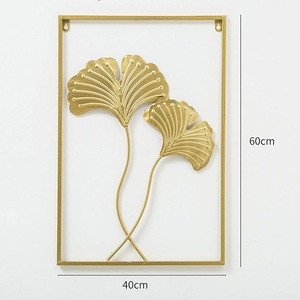 Juego de 3 de oro para colgar en la pared con marco de hojas rectangulares de clase alta para casa de campo, dormitorio, sala de estar, comedor o regalo - Product Image 2