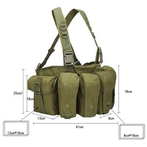 VT-1071 Yakeda Jacht En Outdoor Training Tactisch Vest Molle <span class=keywords><strong>6</strong></span> <span class=keywords><strong>Mag</strong></span> Zakjes En Holster Duty Borst Tuig Voor Persoonlijke Verdediging - Product Image 5