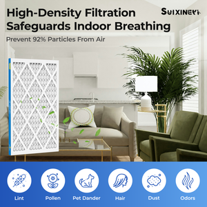 SUIXINEYI MERV 8 Pleated Media Air Filter 14x24x1 HVAC Replacement Rectangle Filter for Home AC and Furnace Systems - Product Image 6