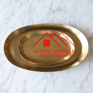 Latest Design Wooden Serving <b>Tray</b> with Brass Leaf Handle for <b>Table</b> Centerpieces Decor Unique Design Mango Wood Serving Foods - Product Image 2