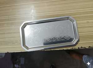 Bandeja de Metal de acero inoxidable de calidad superior para cocina, boda, restaurante, comida, frutas, desayuno, suministro de Platos y platos, bandeja - Product Image 2