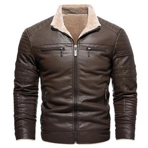 Custom Genuine Leather Jackets Men's Fashion Windbreak Leather Motorcycle Jackets High Quality Leather Biker Jacket Street Wear - Product Image 1
