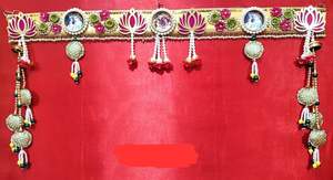 ม่านแขวนผนังสไตล์วินเทจสำหรับตกแต่งบ้านม่านแขวน100% ผ้าฝ้ายหลากสีงานทำมือสไตล์อินเดีย - Product Image 4