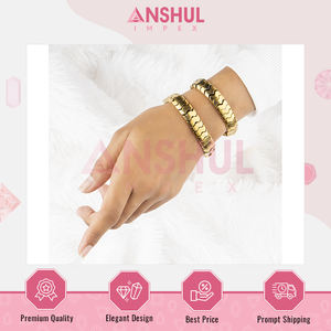 Bracelets en hématite dorée de qualité supérieure, design élégant, faits à la main, lisses et polis, en forme d'écailles de poisson ou en zigzag, pour les acheteurs en gros - Product Image 3