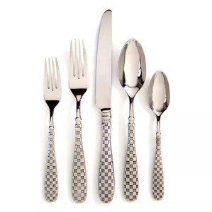 Ensemble de couverts faits à la main en acier inoxydable nouveau style de vaisselle recyclée de qualité alimentaire avec des ensembles de couverts uniques à manche martelé - Product Image 6