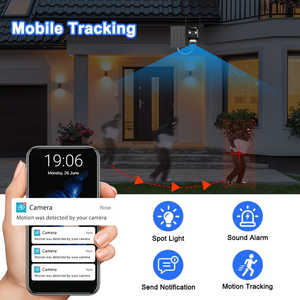 Cámara de Seguridad Solar Inalámbrica 2.4G 1080P con Doble Pantalla, Doble Lente, Vista de 360°, Funciona con Batería, Sistema de Vigilancia IP para Exteriores - Product Image 2