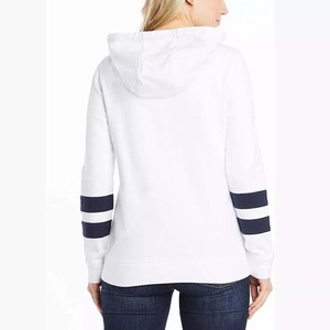 Sudadera Deportiva Personalizada con Capucha para Mujer, Diseño a Rayas Blancas y Negras, Estilo Holgado, Venta Especial, Invierno, ODM - Product Image 4