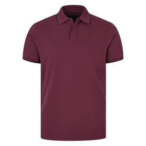 100% ผ้าฟลีซสำหรับผู้ชายผ้าฝ้ายย้อมสีล้วนสีแดงเข้มเป็นมิตรต่อสิ่งแวดล้อมสำหรับเสื้อผ้าลำลองออกแบบโลโก้ได้ตามต้องการ - Product Image 1