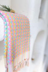 Style turc microfibre Pom Pom essuie-mains petit Peshkir Pestemal bain plage multicolore à pois Design maison décorative utilisation - Product Image 4