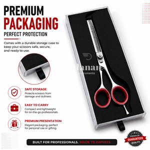 กรรไกรซอยผมมืออาชีพขนาด 6.7 นิ้ว สแตนเลสสตีล กรรไกรตัดแต่งทรงผมสำหรับช่างทำผม อุปกรณ์ตัดผมในร้านเสริมสวย ปรับระดับได้ด้วยสกรู OEM - Product Image 6