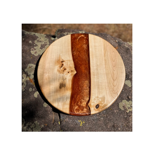 Madera de acacia y resina Lazy Susan Almacenamiento y organizador ecológico para el hogar Resina epoxi Lazy Susan al menor costo - Product Image 1