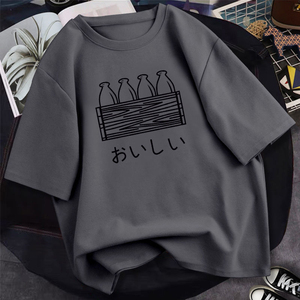 EW-Camiseta de manga corta para mujer, camisa de manga corta y cuello redondo con estampado de dibujos animados, 2023 - Product Image 2