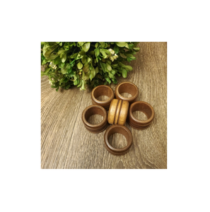 Anneaux de serviette en bois faits à la main lot de 8 boucle de serviette pour table décorative pour la maison table décorative quotidienne - Product Image 4