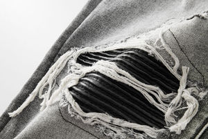 กางเกงยีนส์ขายาวมีซิปสำหรับผู้ชายกางเกงยีนส์ทรงตรงมีสไตล์แนวสตรีทเสื้อผ้าซักทรงสลิมฟิตแบบ2025 - Product Image 5