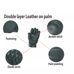 ถุงมือมอเตอร์ไซค์หนังสำหรับกิจกรรมกลางแจ้งแบบยูนิเซ็กซ์ ดีไซน์ใหม่ปี 2025 ผลิตตามสั่ง คุณภาพเยี่ยม กันลื่น ทนทานต่อการสึกหรอ รับผลิตแบบ OEM - Product Image 5