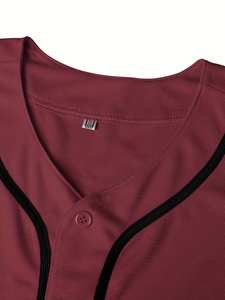 Venta al por mayor de ropa deportiva con logotipo bordado personalizado ropa de calle Hip Hop abotonada béisbol y softbol malla Jersey técnicas impresas - Product Image 4