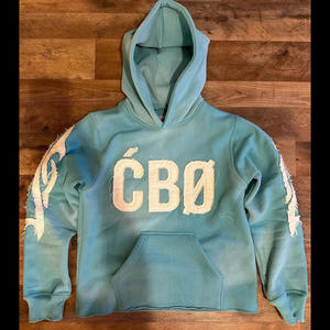 เสื้อฮู้ดผู้ชายผ้าคอตตอนผสมกันหนาวมีฮู้ดพิมพ์ลายสำหรับผู้ชายดีไซน์แบบปักลายสร้างแบรนด์ออกแบบได้ตามต้องการ - Product Image 2