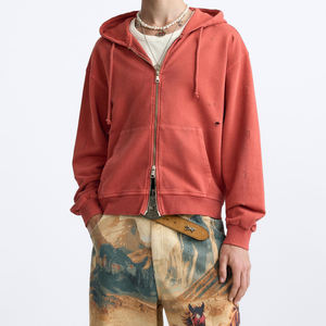 Sweat-shirt à capuche court pour homme grande taille, en molleton de coton 370 g/m², imprimé personnalisé, logo personnalisé, sweat-shirt d'hiver - Product Image 4