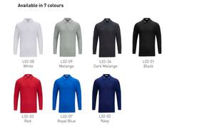 LEFONSE Polo liso Manga larga Algodón Poliéster 210 gramos Transpirable Slim Fit Unisex O-cuello - Product Image 4