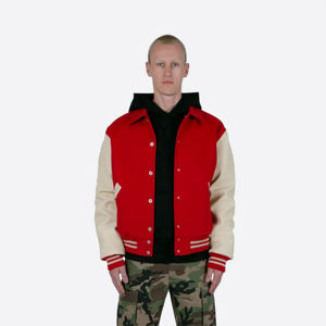 แจ็กเก็ตทีมเบสบอลไม่มีลายสำหรับผู้ชายเสื้อสตรีทเสื้อแจ็กเก็ตทีมกีฬาแบบลำลองออกแบบโลโก้ได้ตามต้องการ - Product Image 6