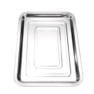 Plateau chirurgical en acier inoxydable 304 pour instruments dentaires vétérinaires et piercings corporels, plateaux à fond plat pour fournitures de laboratoire - Product Image 3