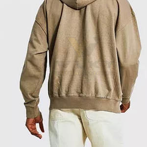 Sudaderas con capucha desgastadas de gran tamaño XL de alta calidad para hombres Jersey de estilo callejero personalizado con capucha de Invierno en Blanco con patrón de impresión a granel - Product Image 4