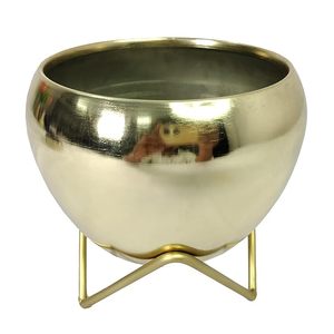 Maceta de oro de Metal decorativa vendedora caliente, maceta de alta calidad estándar para jardín, hogar y restaurantes, uso a bajo precio - Product Image 3