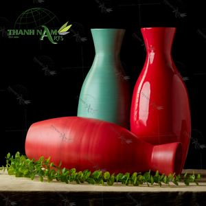 Recién llegado, jarrón de bambú mínimo, soporte de flores de bambú decorativo respetuoso con el medio ambiente para el hogar rústico y la exhibición de mesa - Product Image 2