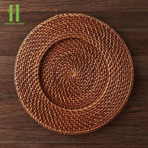 MÁS VENDIDO: Mantel Individual de Ratán con Diseño Festoneado para Decoración de Bodas, Mantel Individual de Ratán Natural Tejido a Mano para Decoración de Mesa - Product Image 2