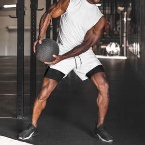 Shorts Homme Double Couche Style Urbain Design Unique Taille Personnalisée Couleur Unie Taille Mi-Haute Infroissable Respirant Écologique Séchage Rapide - Product Image 6