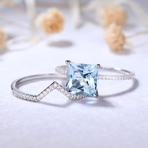 แหวนหมั้นแต่งงานผู้หญิงสไตล์โรแมนติก ประดับเพชรซิร์คอนทรงรัศมี ตัวเรือนเงินแท้ 925 แบบหนามเตย ได้รับการรับรองจากผู้เชี่ยวชาญ - Product Image 5