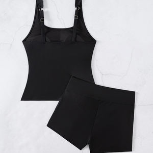 Ensemble <span class=keywords><strong>de</strong></span> <span class=keywords><strong>maillot</strong></span> <span class=keywords><strong>de</strong></span> <span class=keywords><strong>bain</strong></span> Tankini personnalisable pour <span class=keywords><strong>femme</strong></span>-<span class=keywords><strong>Boxer</strong></span> <span class=keywords><strong>taille</strong></span> <span class=keywords><strong>haute</strong></span> Crop Top <span class=keywords><strong>Maillot</strong></span> <span class=keywords><strong>de</strong></span> <span class=keywords><strong>bain</strong></span> deux pièces - Product Image 4