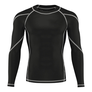 T-shirt de compression personnalisé pour la boxe, rashguard de gym, sous-vêtement de base à manches longues, tissu respirant pour vêtements de sport, sublimé MMA - Product Image 1