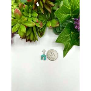 Joyería Navajo de Estilo Religioso Hecha a Mano, Turquesa Mohave, Plata de Ley, Incrustaciones con Bisel, Patrón de Números en Oro Rosa - Product Image 2