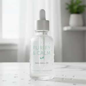 Huile nourrissante et hydratante 2-en-1 personnalisable à marque privée, végétalienne, au gingembre, kératine et argan, pour cheveux bouclés gras – Prévention de la chute des cheveux - Product Image 2