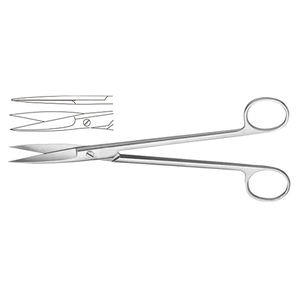 Ciseaux chirurgicaux à iris en acier inoxydable à pointe droite et incurvée Ciseaux de chirurgie dentaire 10cm Instruments médicaux - Product Image 2