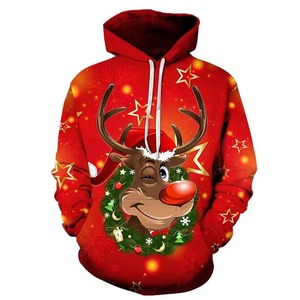 Sudadera con Capucha Navideña para Hombre, Cómoda y Moderna, 100% Poliéster, con Logotipo Personalizado, MOQ Bajo - Product Image 3