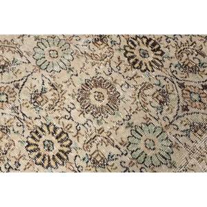 Tapis turc vintage classique beige vert 4.7x4,7 pieds grande surface patchwork motif laine avec support en latex pour couloir chambre - Product Image 5